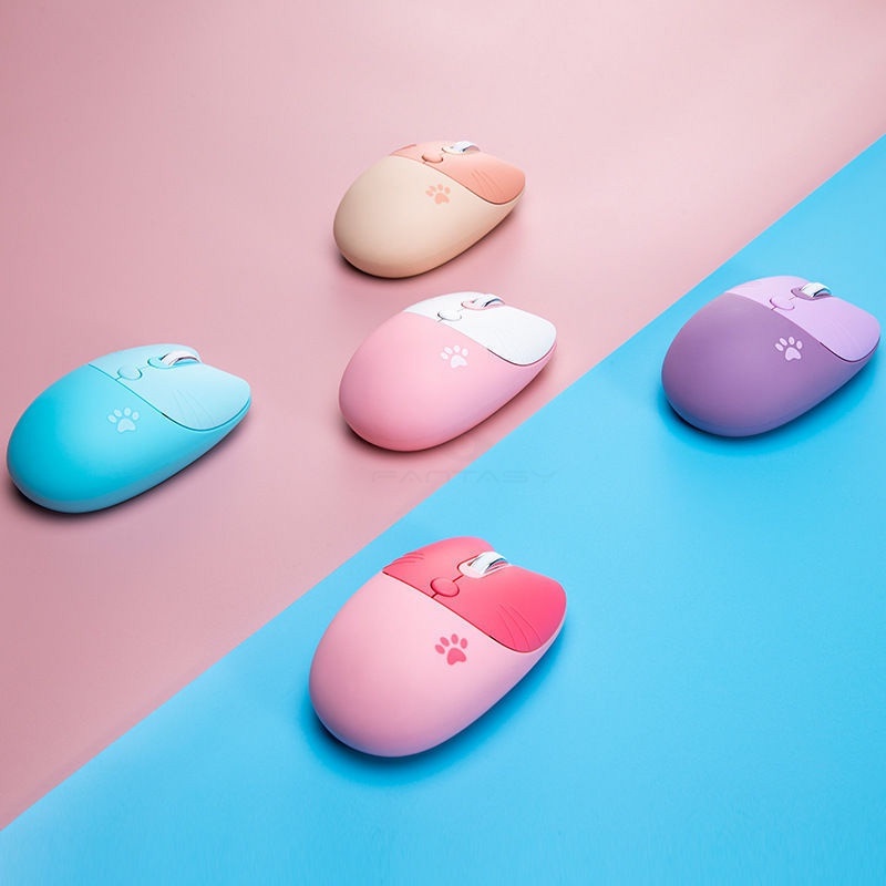 MOFii M3AG Super Cute Kitty Cat Shape Wireless Mute Mouse Gaming Mouse