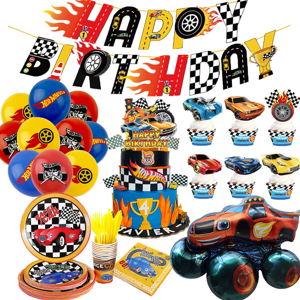 Hot Wheels Cars Theme Birthday Party Needs Monster Truck Balloons ...