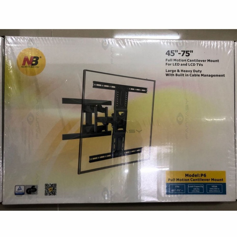 ORIGINAL North Bayou NB P6 NEW Full Motion Cantilever Wall Mount for 45