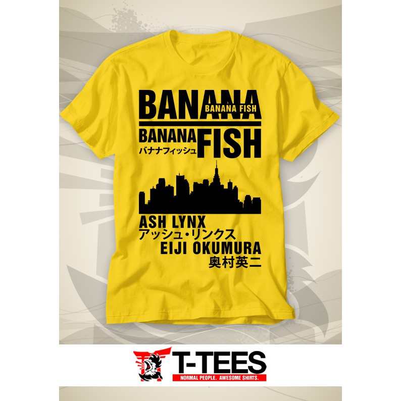 Anime Fan T Shirts Banana Fish Logo Yellow Shopee Philippines