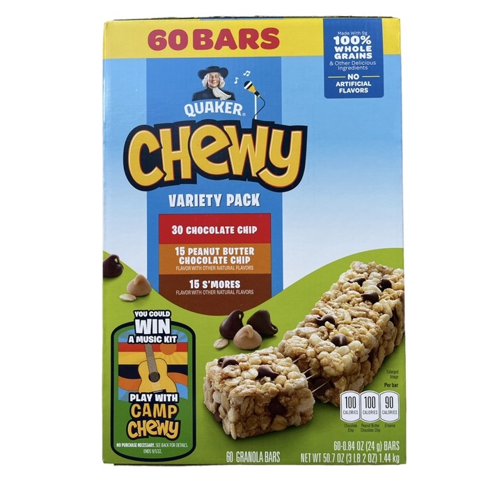 Quaker Chewy Granola Bar 60 Pcs | Shopee Philippines