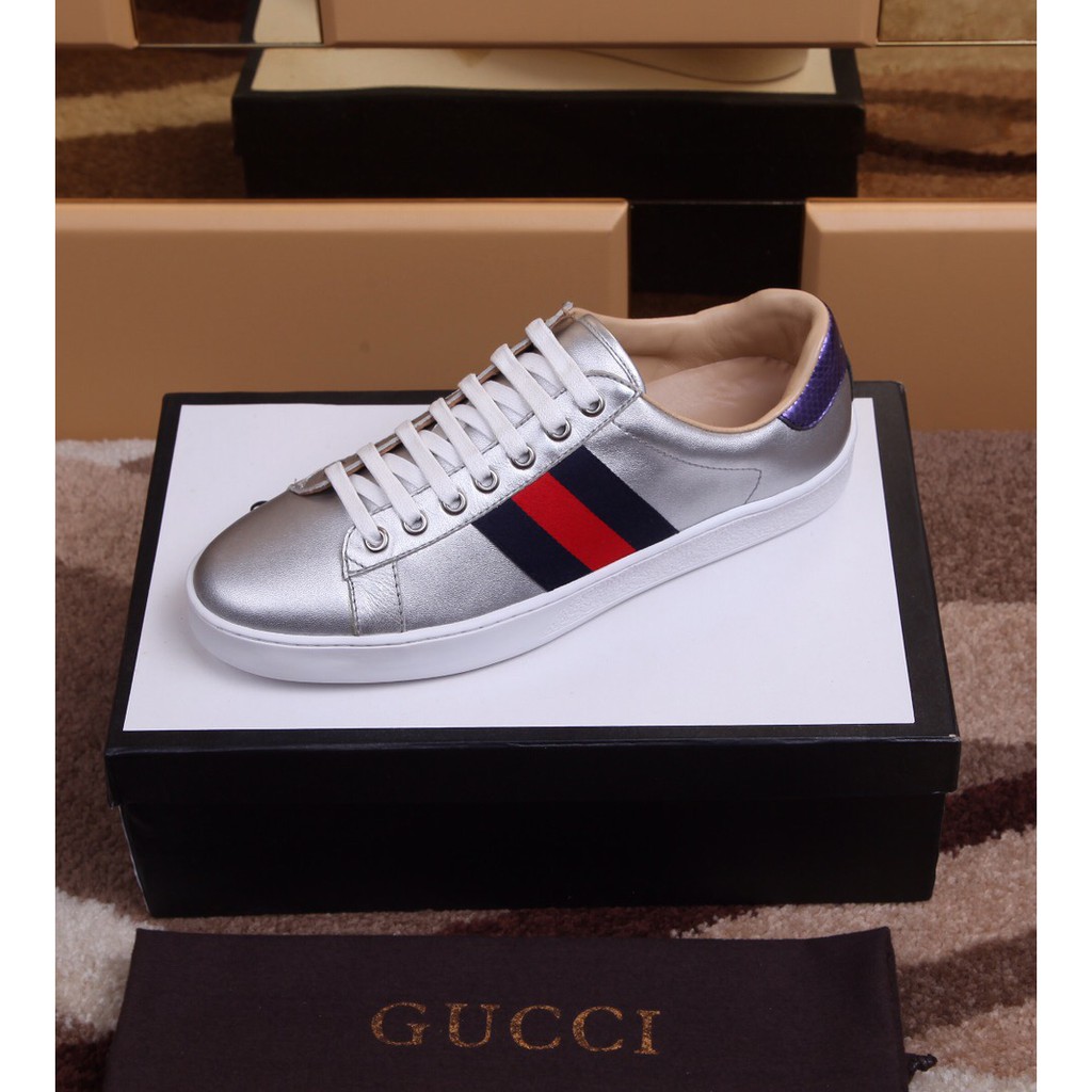silver gucci sneakers
