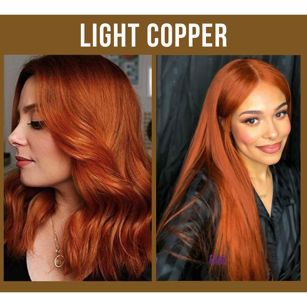 Light Copper Non Bleach Permanent Hair Color Set Shopee Philippines