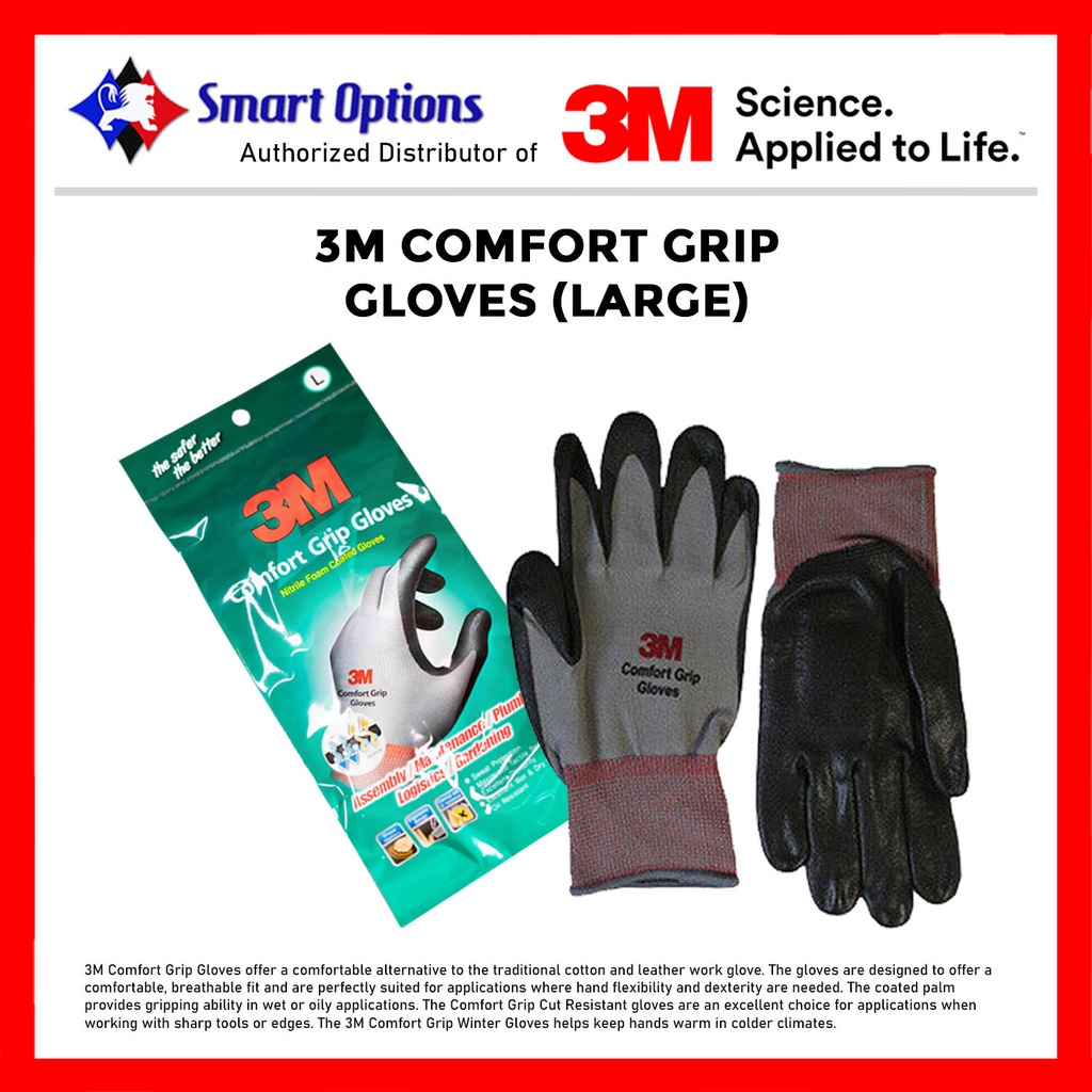 3M Comfort Grip Gloves (Large) | Shopee Philippines