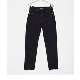 bershka jeans straight cropped