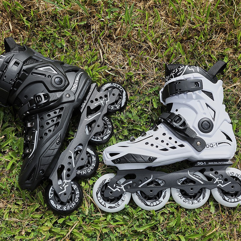WQSLM Adult inline skates, Skates (Black and White)Roller skates Shopee Philippines