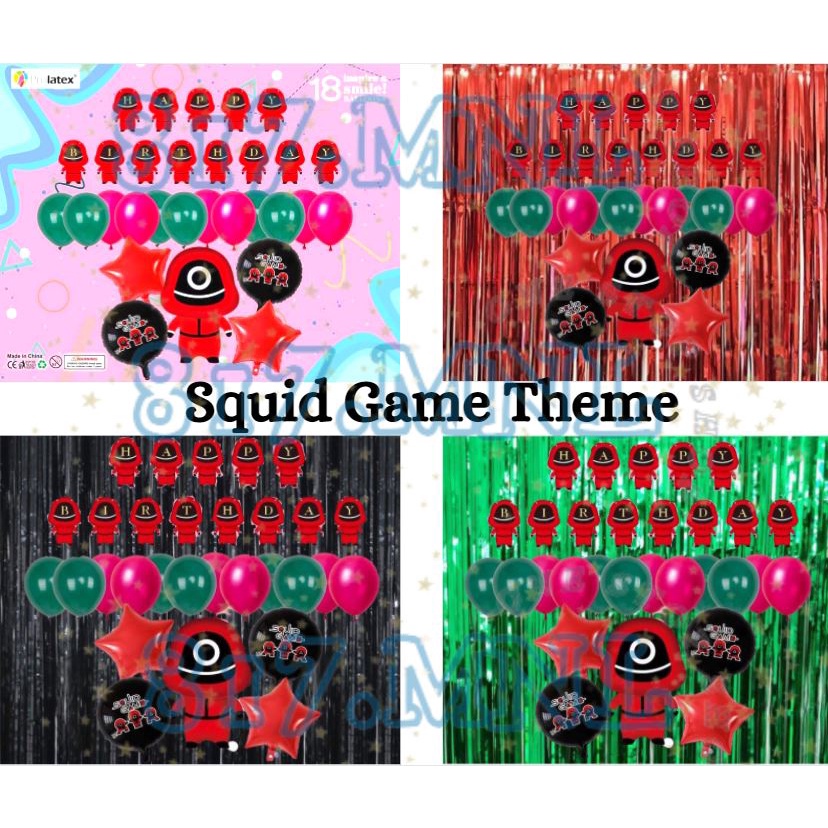 Squid Game Theme Birthday Party Decorations | Shopee Philippines