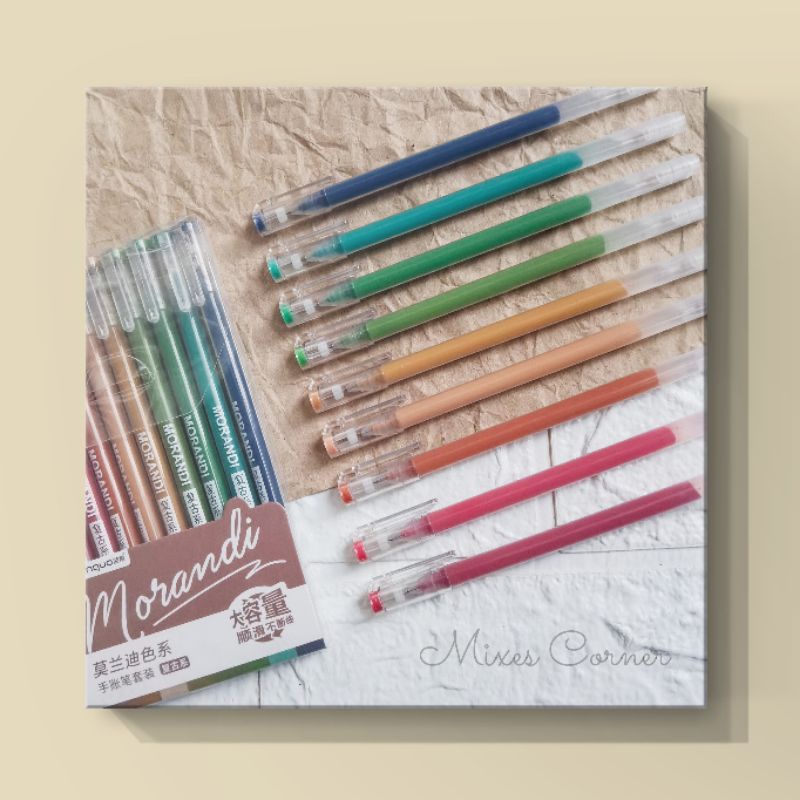 Morandi Gel Pens Retro Set 3 or 9 Color Set 0.5mm Shopee Philippines