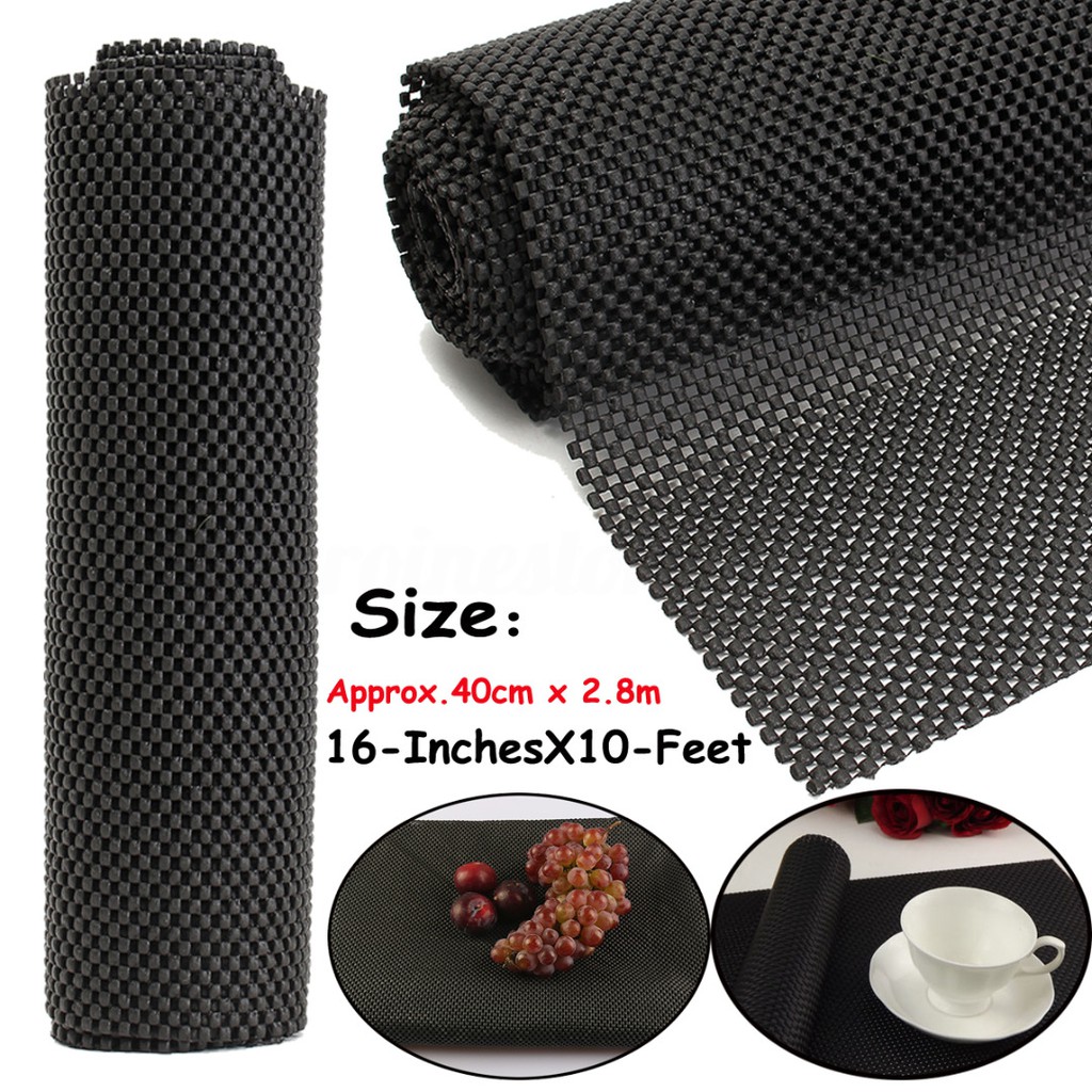 280x40cm Black Multi Purpose Anti Non Slip Grip Mat Rubber Roll