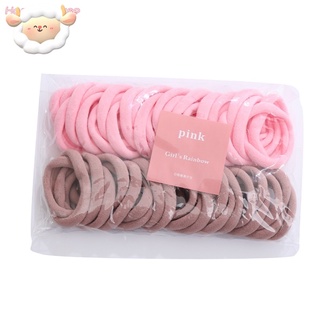 48pcs hair tie gradient color  high elastic purple pink yellow blue black(1pack/48~50pcs) H #7