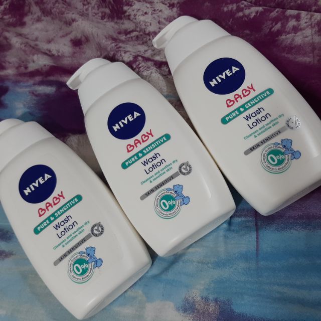 nivea baby pure & sensitive wash lotion