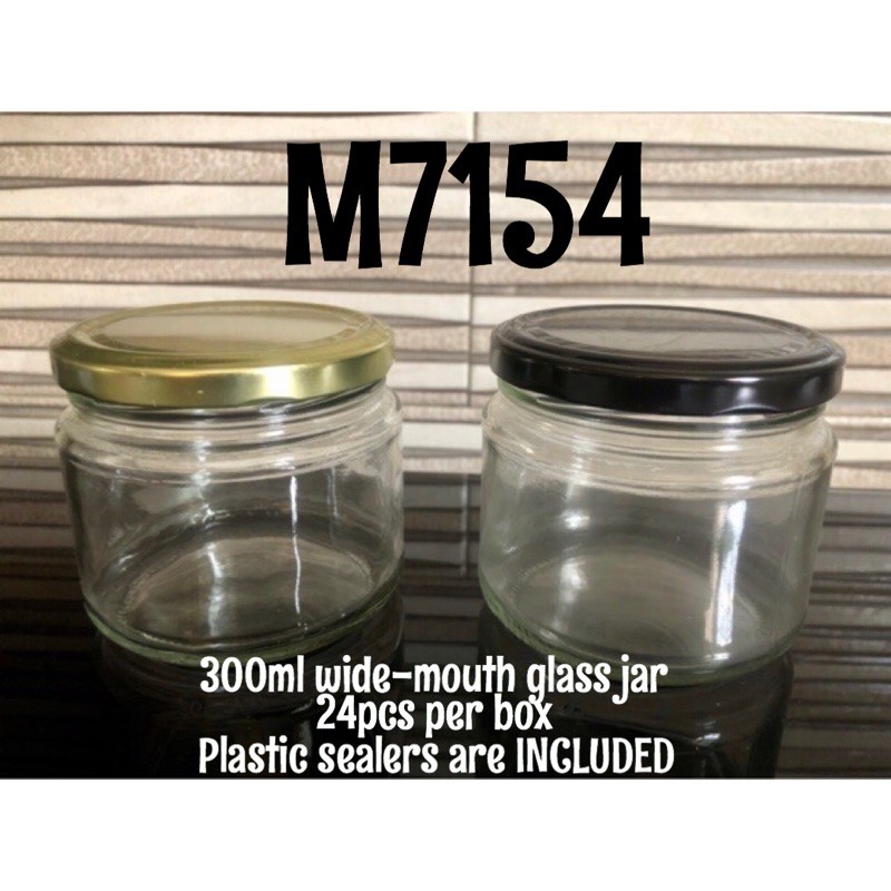 M7154 300ml 10oz Wide Mouth Glass Jars Box Of 24pcs Shopee Philippines