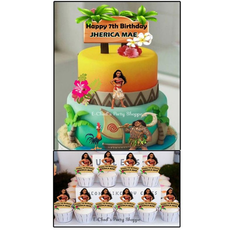 Moana Cake Cupcake Topper 12 Pcs Pack Set Shopee Philippines