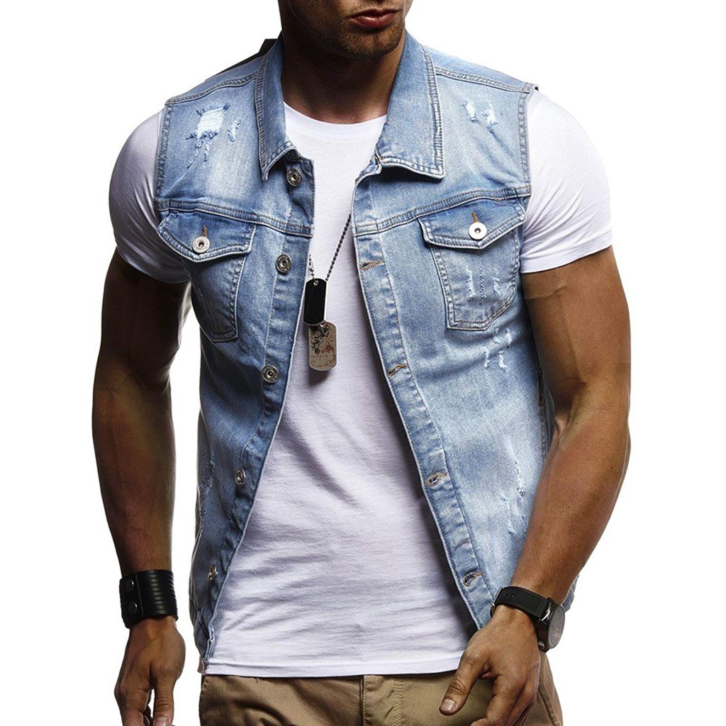 plus size jean vest