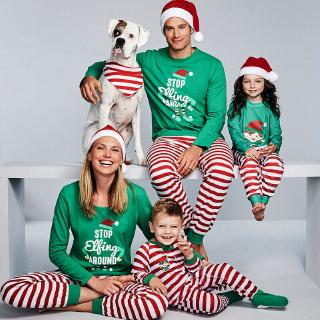 Family Matching Christmas Pajamas Set Women Kids Baby Xmas Sleepwear Nightwear