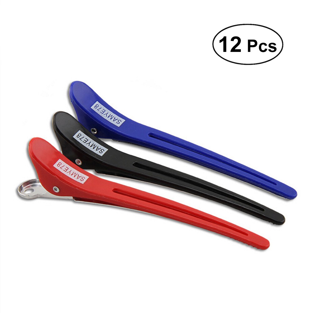 12pcs Hair Clips Durable Hair Clips Duck Clips Sectioning Clips for Barber Salon