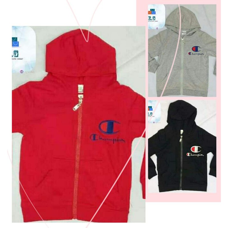 champion jacket kids red