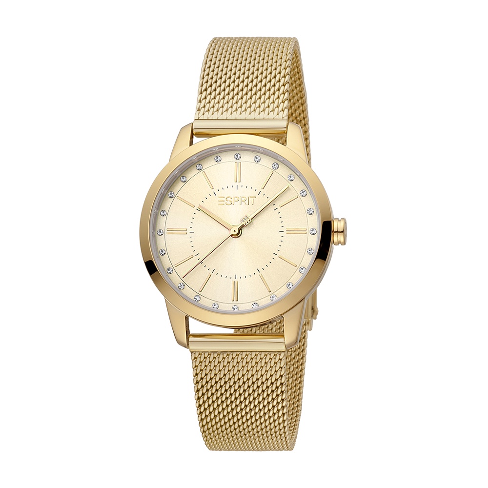 Esprit Lille Gold Stainless Steel Watch For Women EES1L276M0115 ...