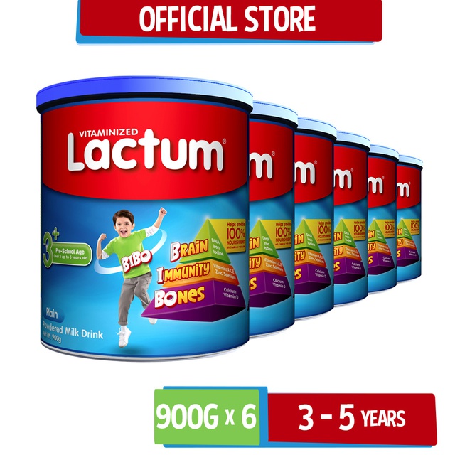 Lactum Powdered Milk Drink for 3+ years old 5.4kg [900g x 6s] Shopee