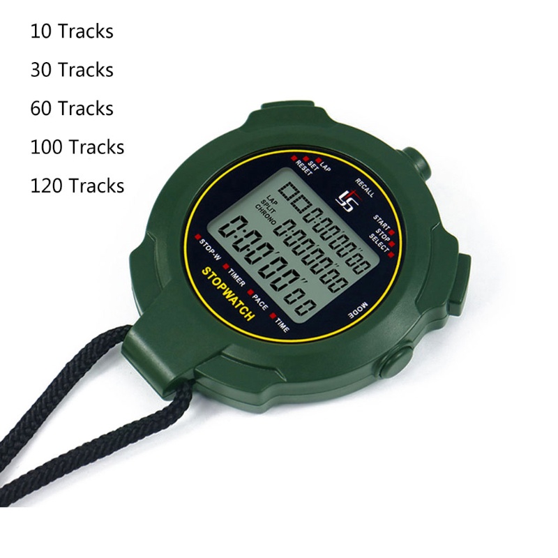Sports Stopwatch Timer Lap Split Memory Stopwatch With Countdown Timer 1224 Hour Calendar Alarm 8182