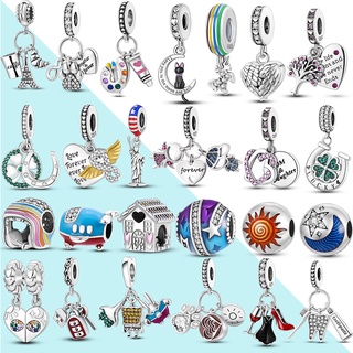 For Original Pandora Bracelet 925 Sterling Silver Premium Little Girls & Boys Pendant Charm Beads DIY Women's Jewelry Making