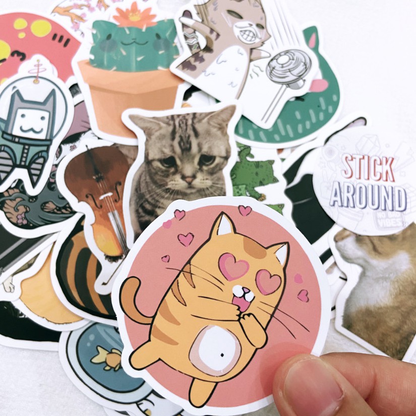 Nếu bạn muốn sở hữu những sticker set về mèo chibi cute thì đây là điều mà bạn không nên bỏ lỡ. Đây là một bộ sticker đầy màu sắc, sáng tạo và ngộ nghĩnh, chắc chắn sẽ khiến bạn cười tươi và thú vị mỗi khi sử dụng chúng.