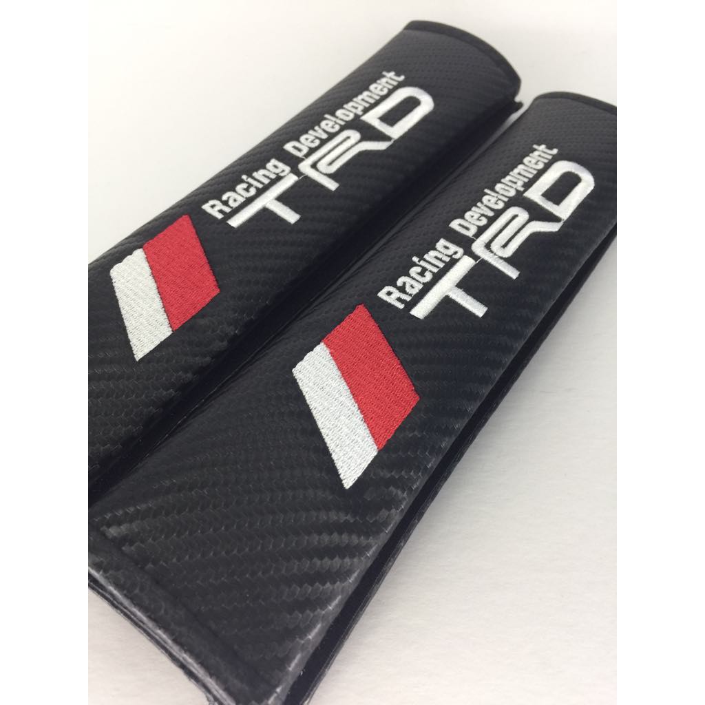 Trd Carbon Fiber Car Seat Belt Shoulder Pad Seat Belt Cover Shopee Philippines 4723