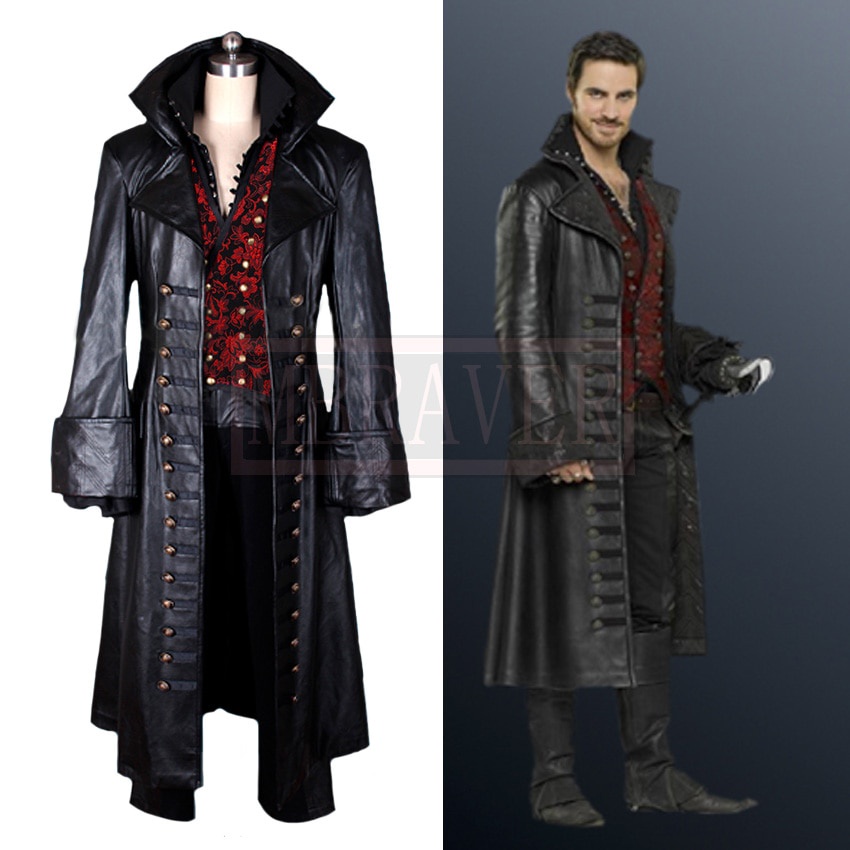 Once Upon a Time Killian Jones Captain Hook Cosplay Costume Pirate Hook  Cosplay Halloween Uniform Ou | Shopee Philippines