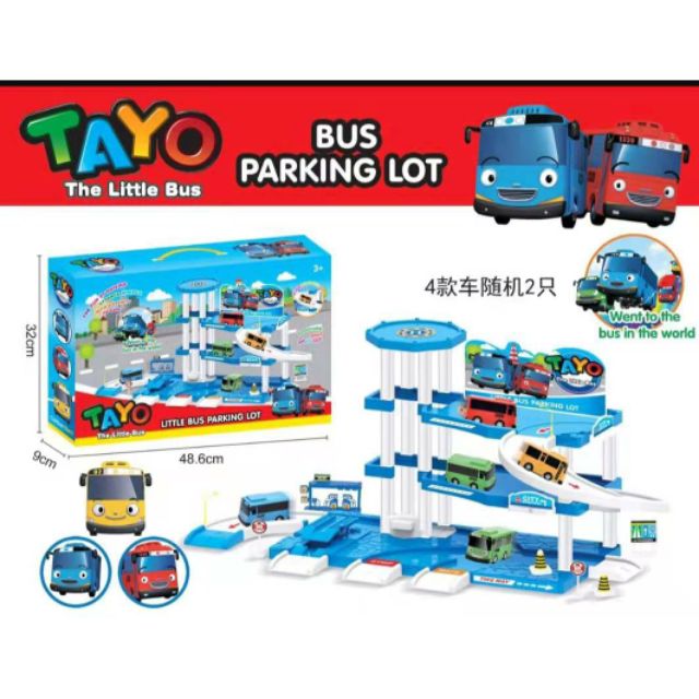 tayo bus parking lot playset