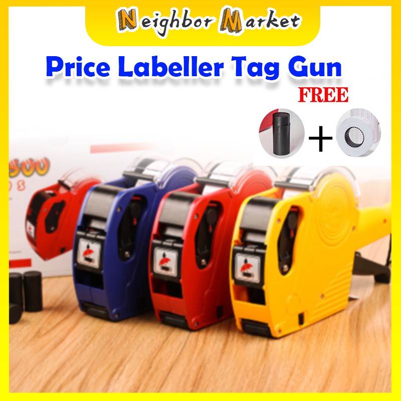 MX5500 Digits Price Tag Gun Labeler Labeller Stickers Label Paper Ink