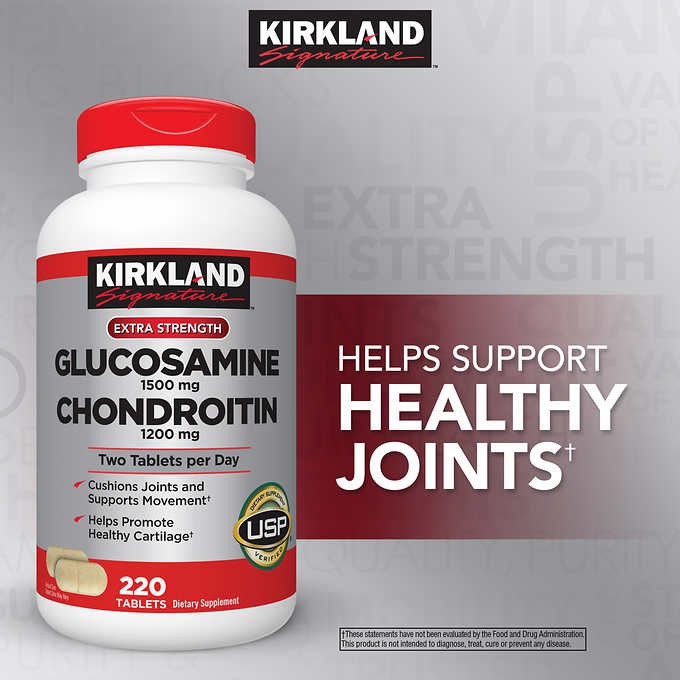 Kirkland Glucosamine Chondroitin 220 tablets Shopee Philippines
