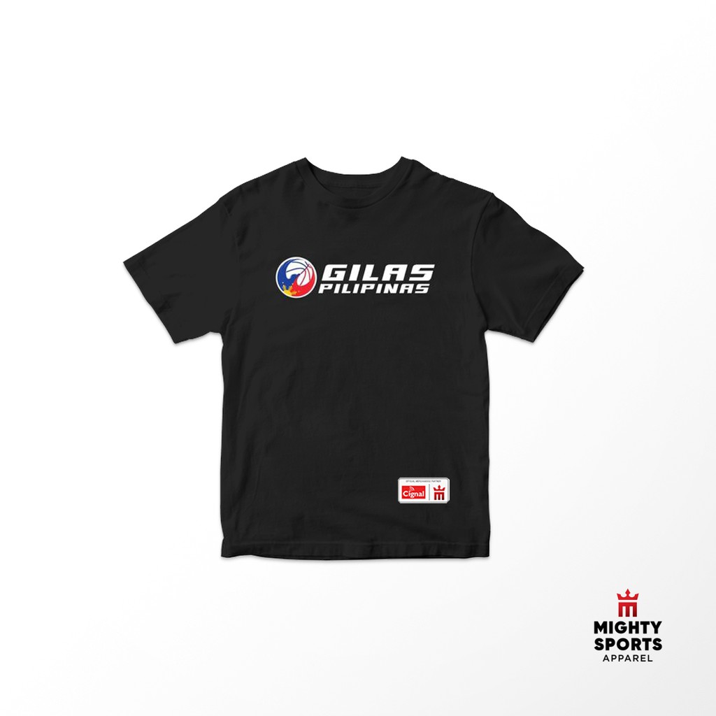 Mighty Sports Gilas Pilipinas Logo Tee (Black) | Shopee ...