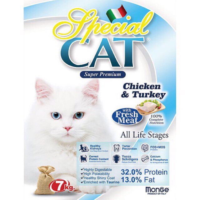 SPECIAL CAT DRY CAT FOOD CHICKEN & TURKEY FLAVOR - (1kg) | Shopee ...