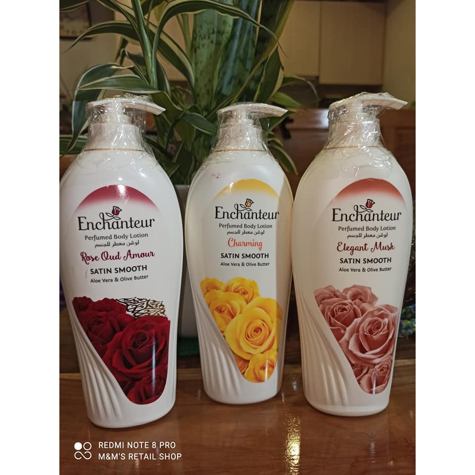 ENCHANTEUR PERFUMED BODY LOTION 500ml Romantic, Alluring, Charming, Elegant Musk, Rose