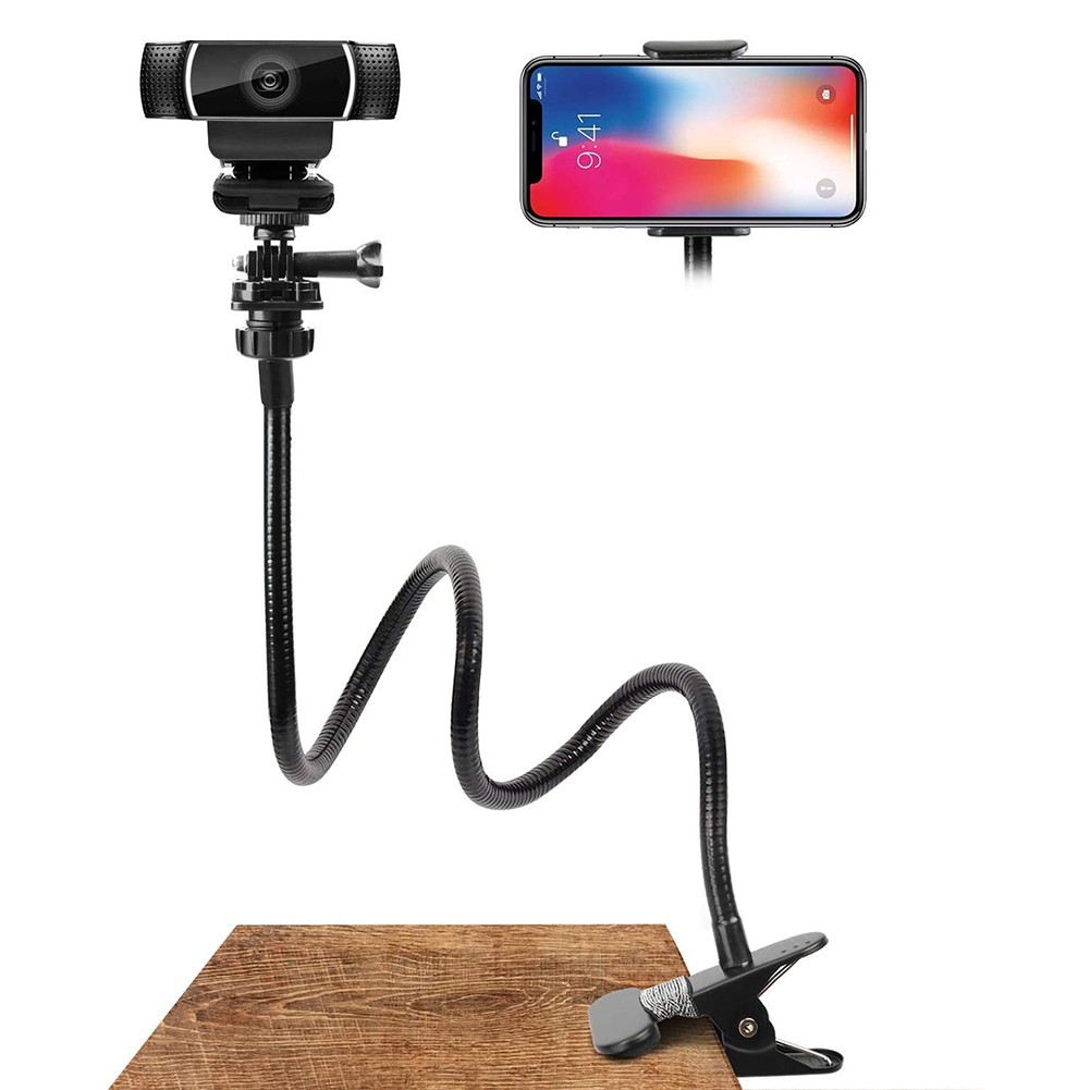 【Go】Webcam Stand Flexible Desk Mount Gooseneck Clamp Clip Camera Holder