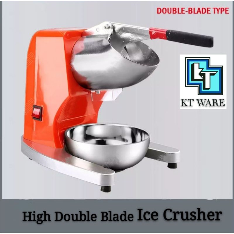 KT WARE electric ice crusher shaver double blade ice block breaking
