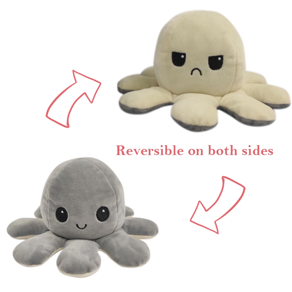 grey octopus plush