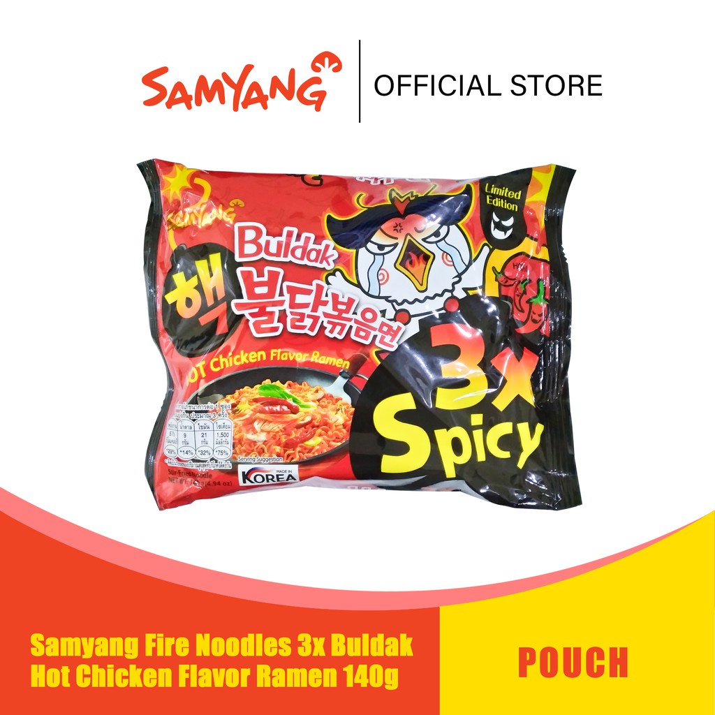 Samyang Fire Noodle Buldak 3x Spicy Hot Chicken Flavor Ramen 145g