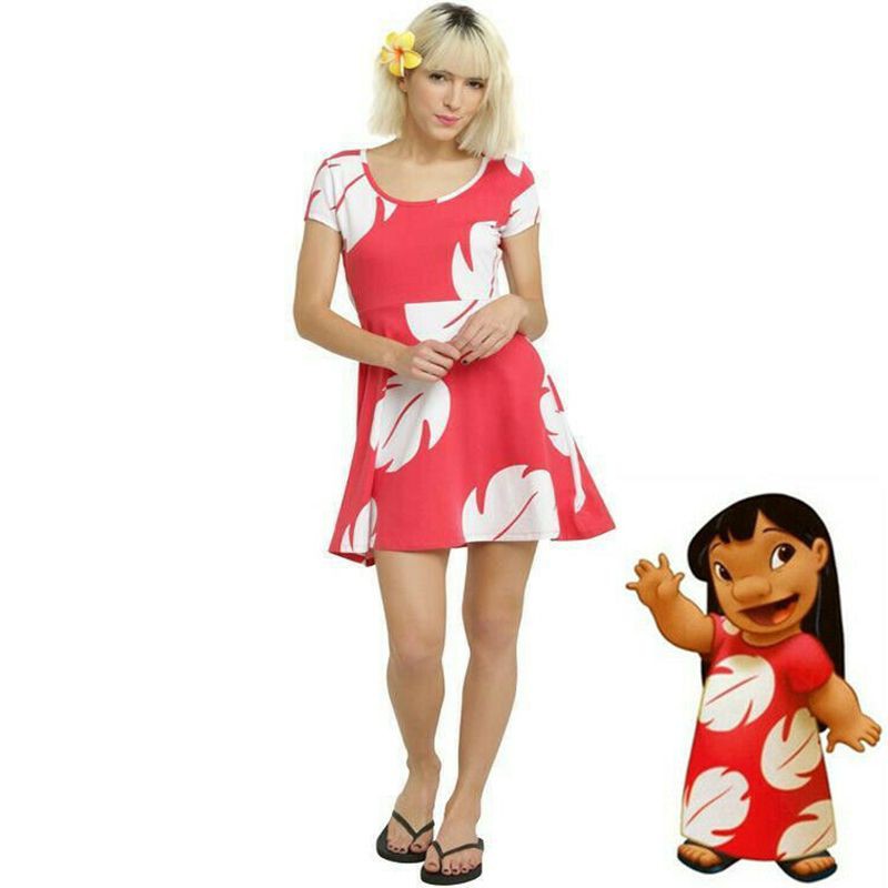 Lilo And Stitch Cosplay Dress Parent Child Costume Womens Girls Skater Skirt Shopee Philippines