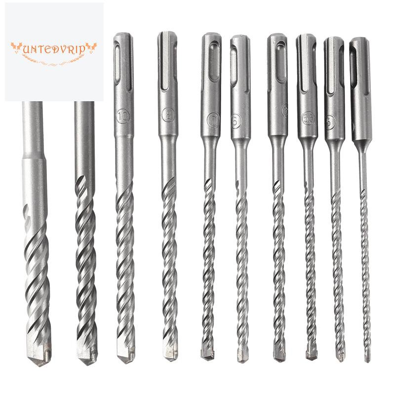 10Pcs Electric Hammer Sds Plus Drill Bit Set 160Mm for Concrete Wall Brick Block Masonry Hole Saw Drilling Bits 4Mm 5Mm 6Mm