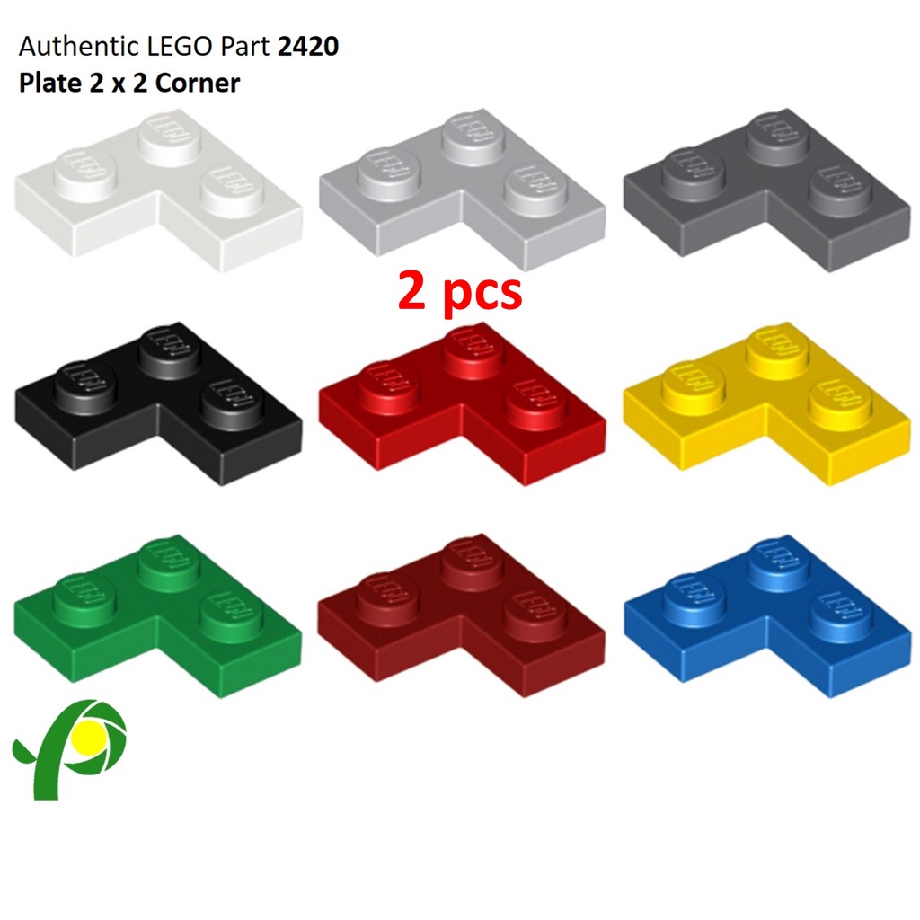 LEGO Light Bluish Grey 2x2 Corner Plates 2420 for sale online 