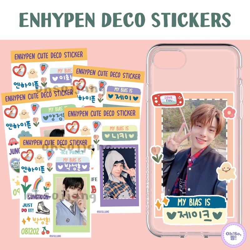 kpop enhypen glossy member sticker for decoration shopee philippines