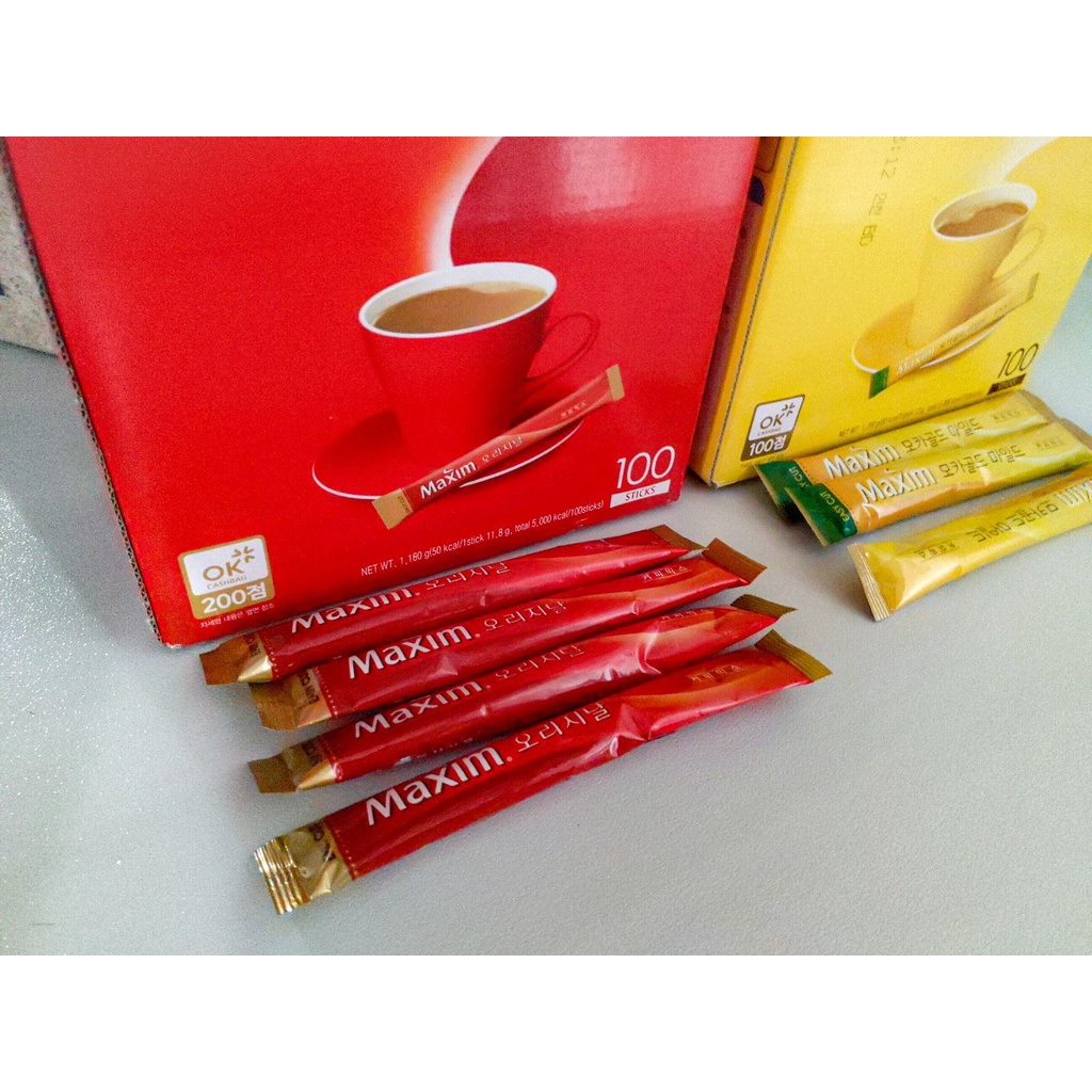 Maxim Korea 3-1 Coffee Mocha Gold/ Original Flavor/Mocha white | Shopee ...