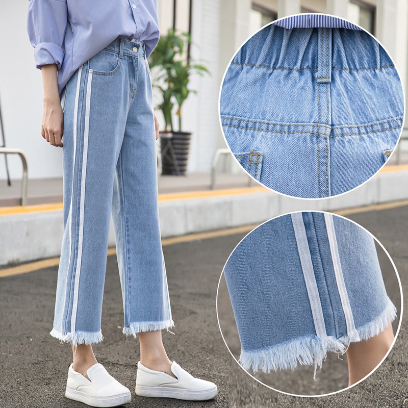 square denim pants