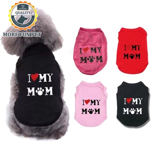 Dog Clothes Love Mom Dad Pet Dog Cotton Clothes Cute Dog Costume Vest Clothing Pet Supplies