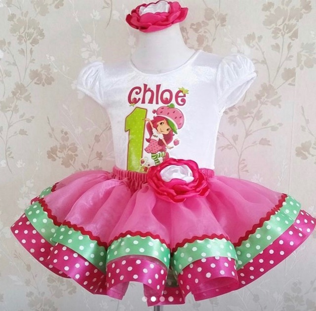 strawberry shortcake 1st birthday outfit