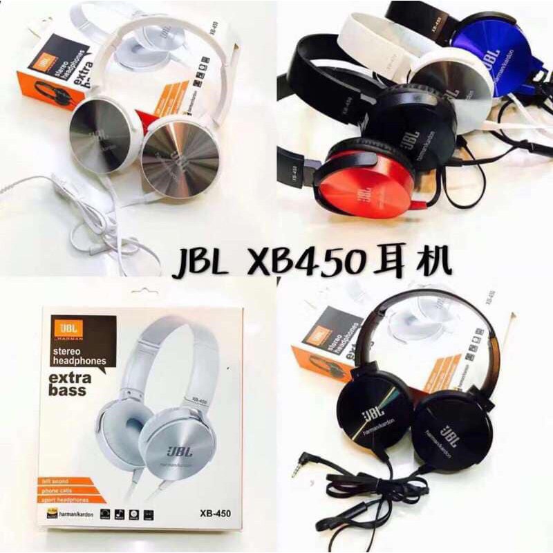 JBL XB450 Stereo Headphones Extra Bass Headset With Mic Shopee