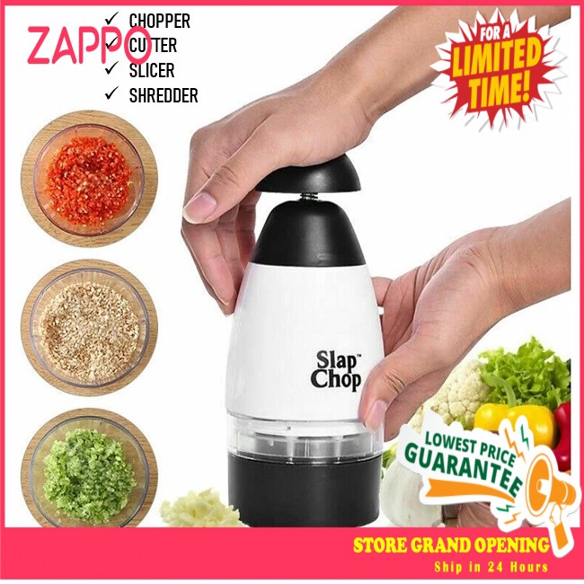 ZAPPO Manual Hand Slap Chop Food Chopper Cutter Mince Slice Dice ...