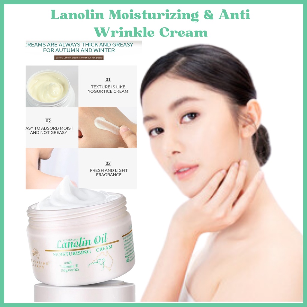 LAIKOU Australian Lanolin Oil Face collagen cream Moisturizing Soothing ...