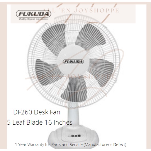 AJ FAKUDA Desk Fan Electric Fan 5 Leaf Blade 16 Inches ENERGY EFFICIENT